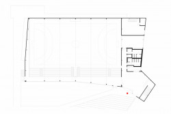 Sportovní hala Kuřim, CUBOID architekti, půdorys 1 NP
