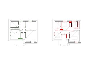 Půdorys 3. NP (Rekonstrukce vily na Vinohradech; Atelier Hajný)