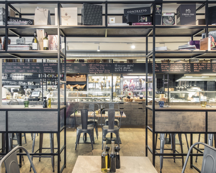 Bistrotéka La Bottega Tusarova v Praze od edit! architects