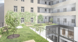 Dostavba a úpravy budovy ČKAIT, zahrada, FAM ARCHITEKTI