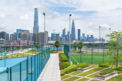 Park od studia Crossboundaries v čínském Šen-čenu