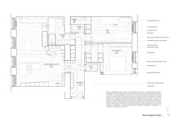 Nová dispozice bytu (Byt v Karlíně; momentura)
