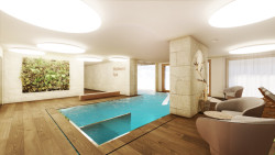 Designový návrh wellness zóny, vizualizace do projektové studie pro hotel Al Nin