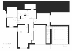 Chládek Architekti, Dostavba soukromé knihovny ve Zlíně, půdorys 1. NP - foto