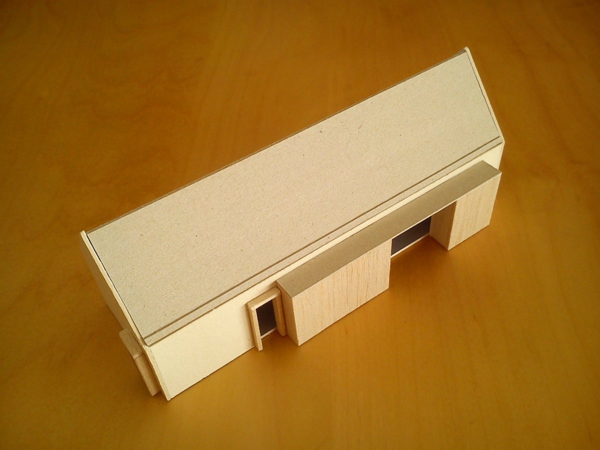 Dřevěný dům Lučatín, Jaro Krobot architekt, model