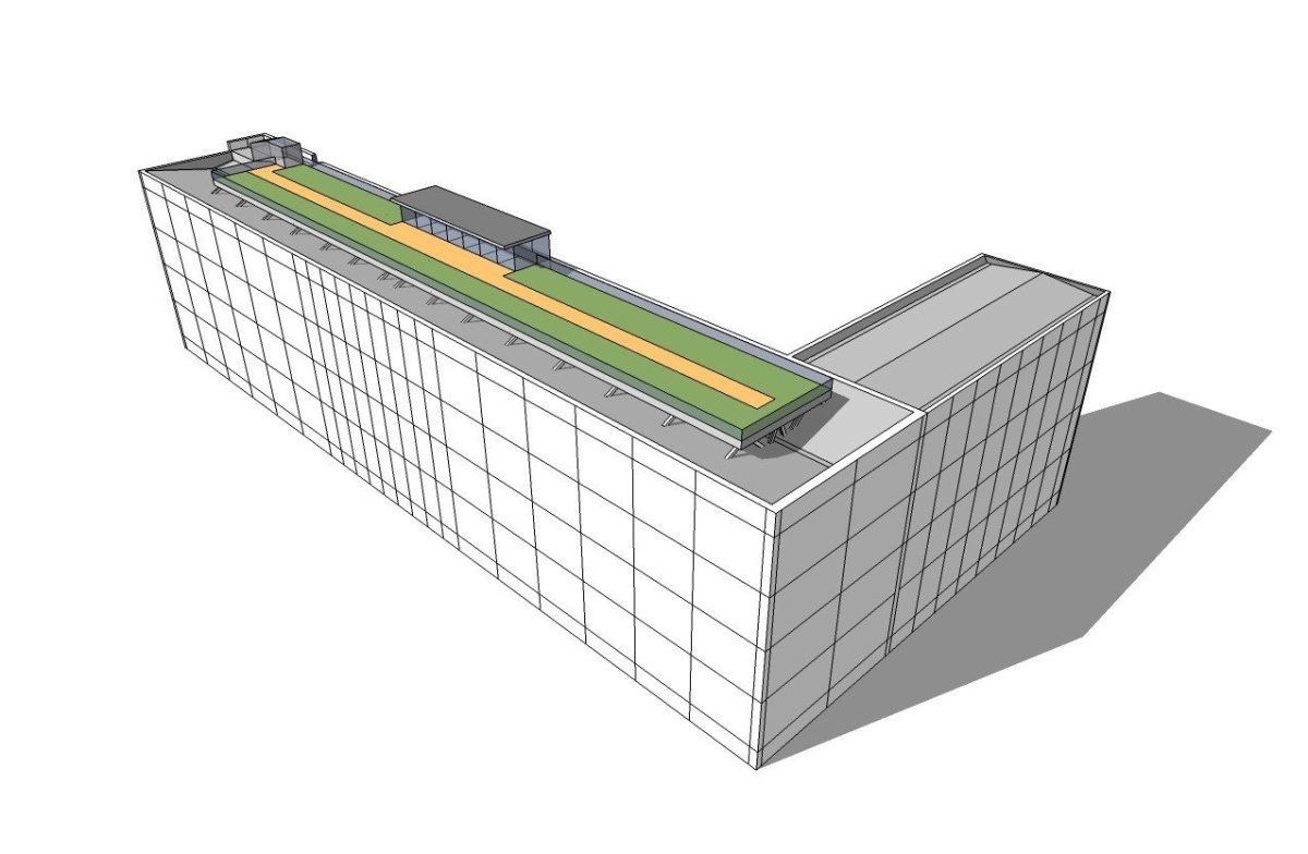 Střecha Národního zemědělského muzea, schéma střešní zahrady, Ateliér Kročák - Architekt