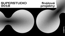 Pozvánka na vernisáž výstavy finálových projektů soutěže Superstudio 2018.