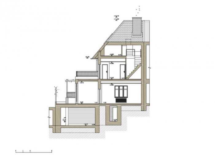 Pražská kancelář, Studio RAKETOPLÁN, řez