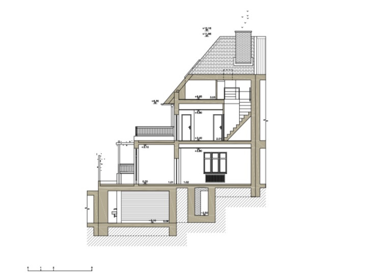 Pražská kancelář, Studio RAKETOPLÁN, řez