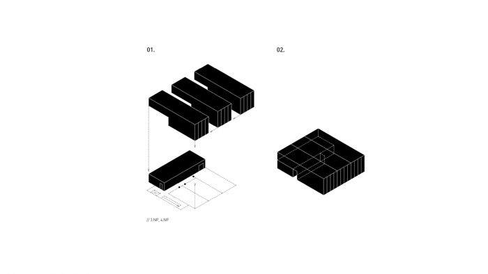 Lukáš Erban, Dům ve městě, schéma skladby jednotek, 3.NP a 4. NP - foto
