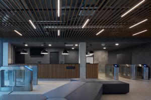 Aquavparku v Kyjově, SENAA architekti: Pohled na recepci