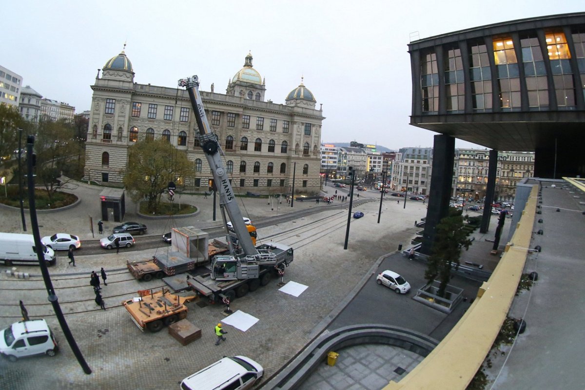 Instalace projektu SOKL: Tvárnice od Martina Zeta u Národního muzea. Foto: GHMP