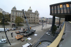 Instalace projektu SOKL: Tvárnice od Martina Zeta u Národního muzea. Foto: GHMP