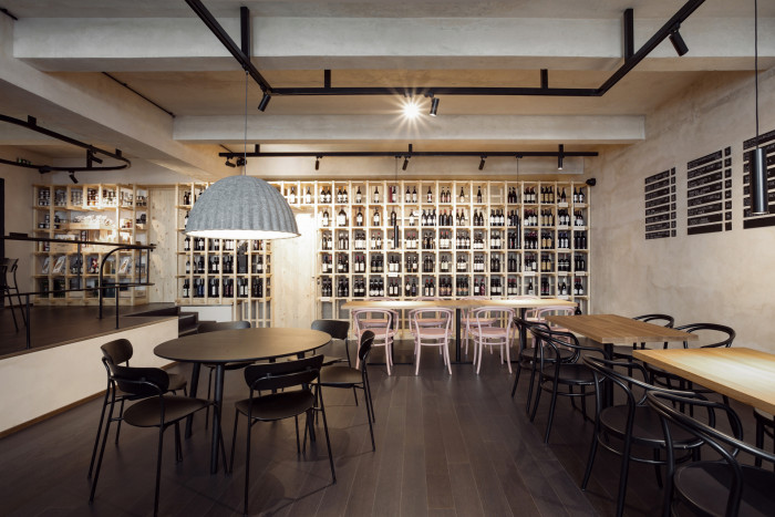 Vinotéka Vicino DiVino v Brně od edit! architects