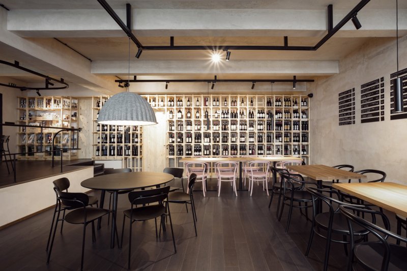Vinotéka Vicino DiVino v Brně od edit! architects