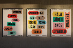 Aplikace modulárního systému s písmem Animo na plakátech