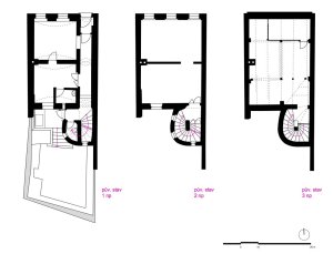 RK17, BY architekti, půdorysy původního stavu