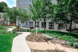 Proběhla výsadba stromů, keřů, trvalek i cibulovin. (ateliér YYYY, park U Uranie)