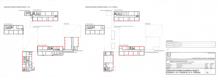 Projekční ateliér David, Rekonstrukce ZŠ a MŠ Helsinská, schéma objektu - foto