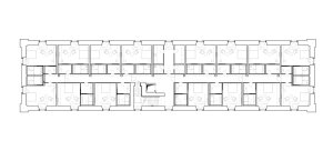 Hotel Lotrinský, EA architekti, půdorys 3 NP