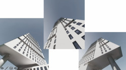 Návrh studentského bydlení v Holešovicích, vizualizace, Stanislav Šaroch.