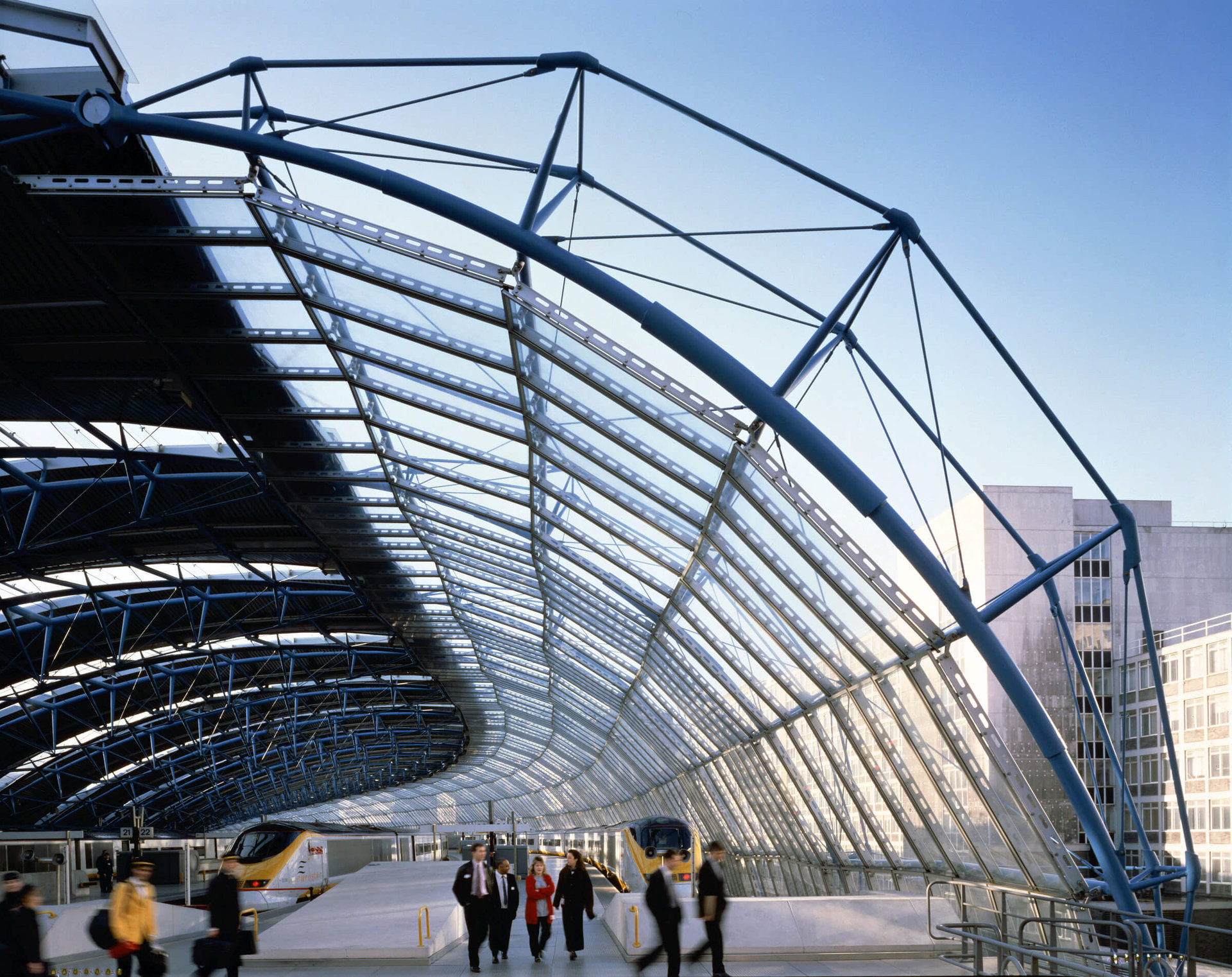 Terminál na nádraží Waterloo v Londýně 