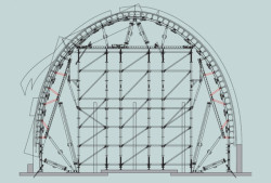 Tropický pavilon v ZOO Jihlava, bednění, řez – foto