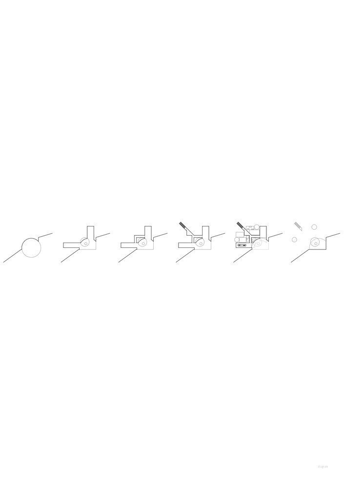 Dům u portugalského městečka Monsaraz, Aires Mateus, diagram