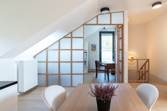 Interiér mezonetového bytu, studio AEIOU