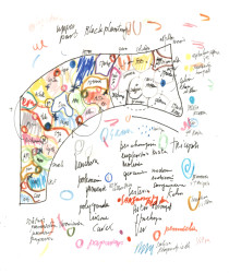 Piet Oudolf, Sketch for planting design of the Vitra Campus, Weil am Rhein