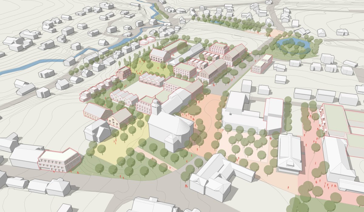 Centrum ostravské Staré Bělé se promění podle návrhu studia UNIT architekti.