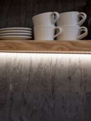 Monogram espresso bar, studio AEIOU