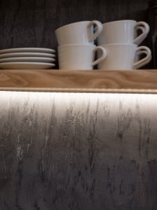 Monogram espresso bar, studio AEIOU