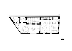 Půdorys 1. NP (Rodinný dům v Kohoutovicích, Ateliér Kopecký)