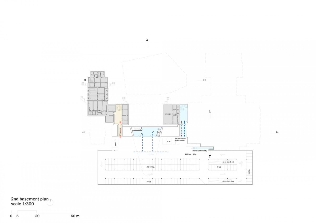 Koncertní síň v Ostravě od studií Steven Holl Architects + Architecture Acts, výkresy.