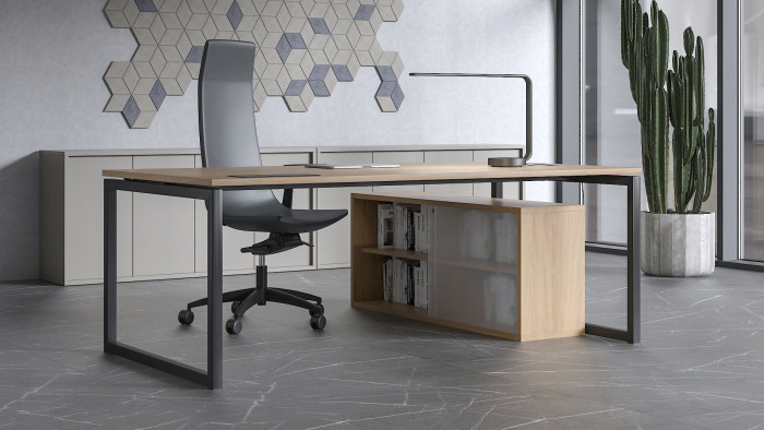 Kancelářský nábytek MOON s úložným prostorem.