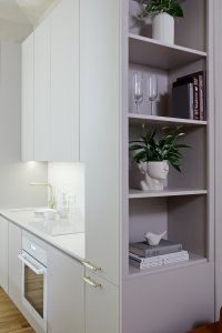 Interiér bytu v Oldřichově ulici v Praze od studia Prostor Interiors