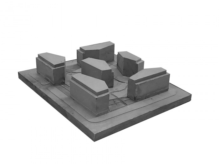 Bytové domy 4 Dvory, Malý Chmel, model