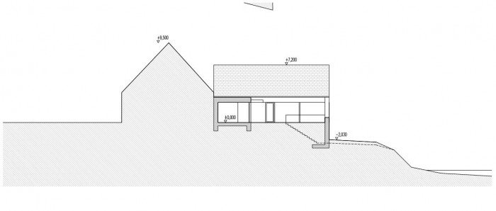 Sídlo firmy RenoEnergie, řez, ov-a