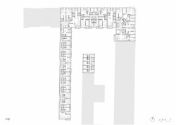 Bytový dům v Karlíně, půdorys 2np, Barbora Červeňová