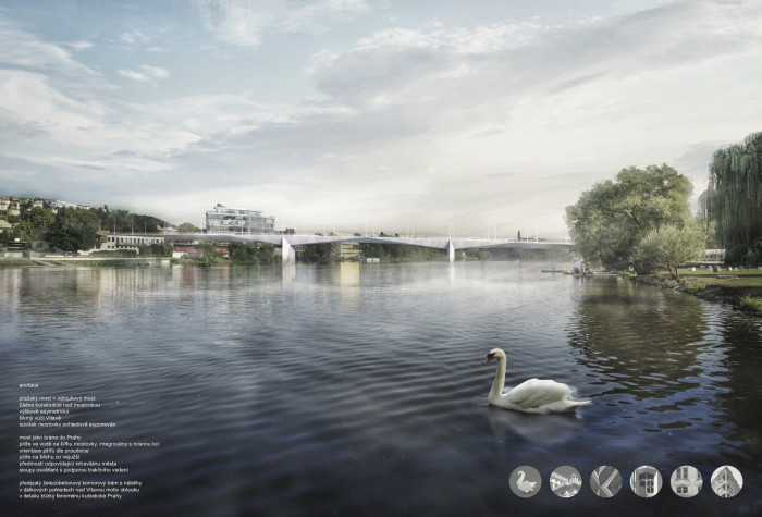 Návrh Dvoreckého mostu v Praze, Atelier 6 & TUBES.