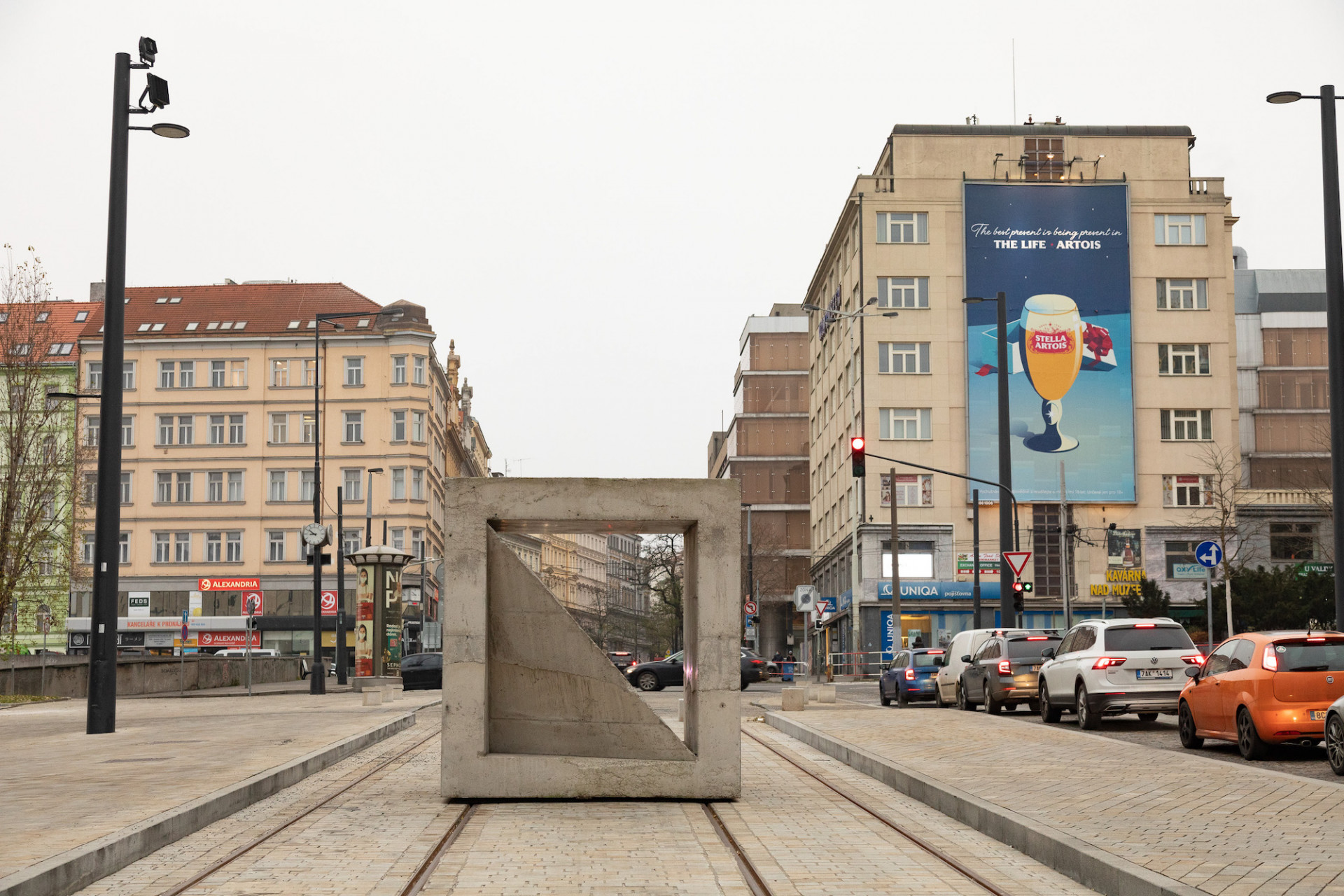 Instalace projektu SOKL: Tvárnice od Martina Zeta u Národního muzea. Foto: GHMP