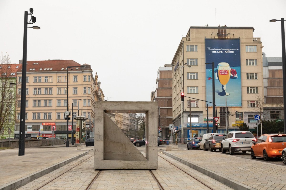 Instalace projektu SOKL: Tvárnice od Martina Zeta u Národního muzea. Foto: GHMP