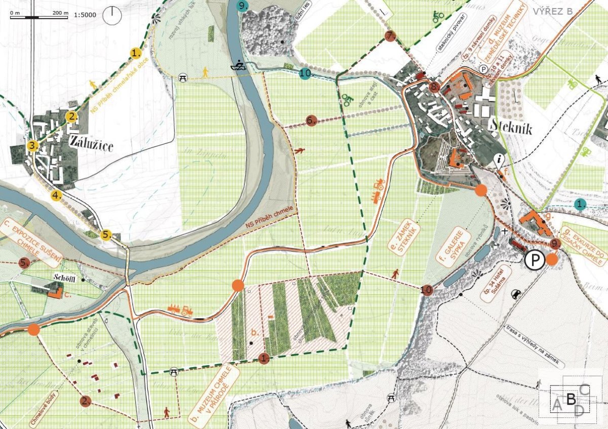 12. ročník, 2019–2020
1. cena: Klára Bohuslavová – ateliér Efler, Revitalizace žatecké chmelařské krajiny v
okolí zámku Stekník