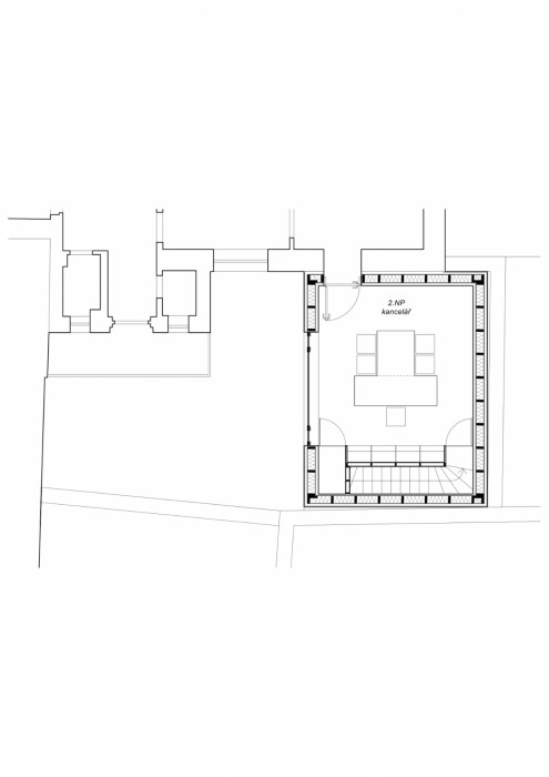 Přístavba kanceláře ve Vysokém Mýtě, Prokš Přikryl architekti / Martin Prokš, Marek Přikryl, půdorys 2NP