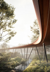 Lávka pro pěší v bulharské Sofii od studia Boele