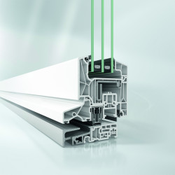 Balkonové dveře Schüco Living, zapuštěný práh.