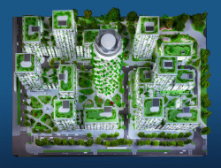 Aktuální upravený návrh Evy Jiřičné má jen jednu rozvlněnou věž místo původních tří věží.