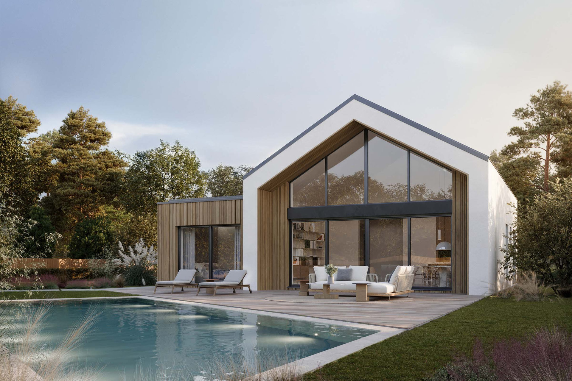 Dřevostavby ELK vyhoví každému individuálnímu vkusu.  (ELK – rakouský dodavatel prefabrikovaných dřevostaveb)