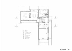 ROSA – ARCHITEKT / Ing. arch. Michal Rosa, Ing. arch. Martina Rosová, Dům na Červeném Kopci - půdorys přízemí